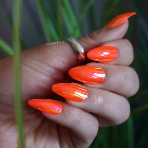 Buy Neon Orange Nail Polish Hand Mixed by Gr8 Nails Online in India - Etsy