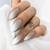 white ombre nails by Move Manicure