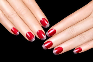 Red French Glitter - Move Manicure