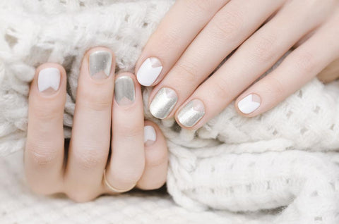 Silver White Nails